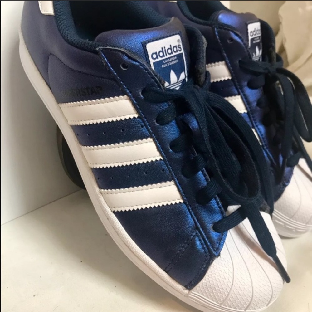 NWOB Adidas Originals Superstar Metallic Blue
